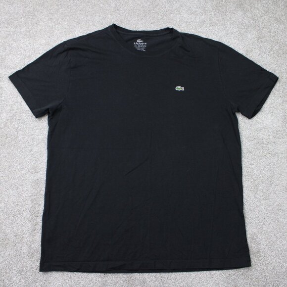 Lacoste Other - Lacoste Shirt Mens XL Black 100% Pima Cotton Short Sleeve Crewneck Pullover